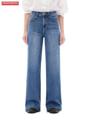 Wide Leg Jeans for Tall Women 33.5 Inseam High Rise Baggy Denim